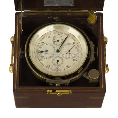 Lot 253 - A RARE HAMILTON MODEL 221 4-ORBIT TWO-DAY MARINE CHRONOMETER, 1944