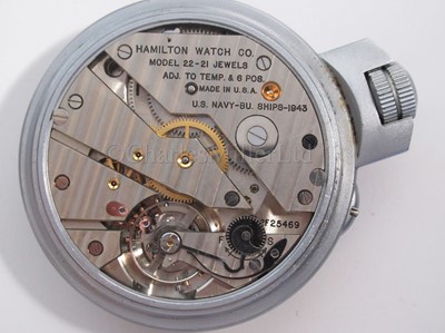 Lot 261 - A HAMILTON MODEL 22 TWO-DAY DECK WATCH, CIRCA 1943