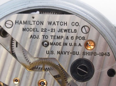 Lot 261 - A HAMILTON MODEL 22 TWO-DAY DECK WATCH, CIRCA 1943