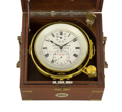 Lot 256 - A TWO-DAY MARINE CHRONOMETER BY ULYSSES NARDIN, SWITZERLAND, 1940