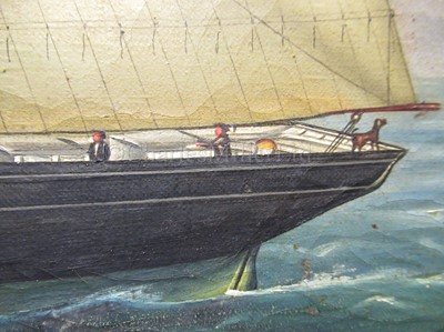 Lot 15 - NEAPOLITAN SCHOOL, CIRCA 1860, Fair and foul portraits of the Salcombe fruit schooner 'Arabella', Master John Adams