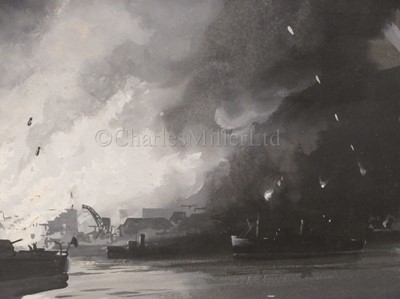 Lot 138 - δ ROLAND OXFORD DAVIES (BRITISH, 1904–1993): Liberator's raids, Japanese sea and airbase off Macassar