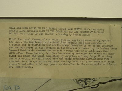 Lot 138 - δ ROLAND OXFORD DAVIES (BRITISH, 1904–1993): Liberator's raids, Japanese sea and airbase off Macassar
