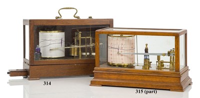 Lot 315 - AN EIGHT-DAY BAROGRAPH, CIRCA 1930; and Watson Bactil microscope