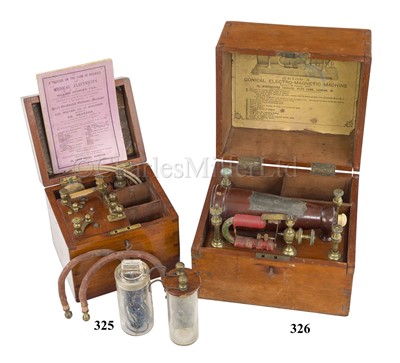 Lot 325 - A RARE DR HEARDER'S PATENT GALVANIC MACHINE, CIRCA 1875