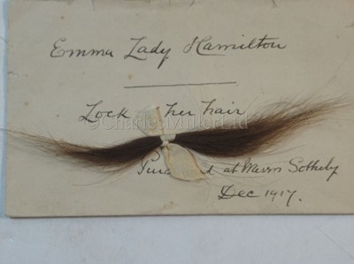 Lot 70 - A LOCK OF LADY EMMA HAMILTON'S HAIR