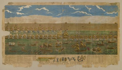 Lot 52 - A BROADSIDE: 'EARL HOWE'S DECISIVE VICTORY OVER THE FRENCH FLEET ON THE 1ST JUNE, 1794'