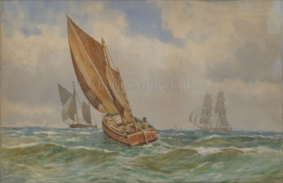Lot 81 - WILLIAM THOMAS NICHOL BOYCE (BRITISH, 1857-1911) Frigate of the Royal Navy; Shipping scene