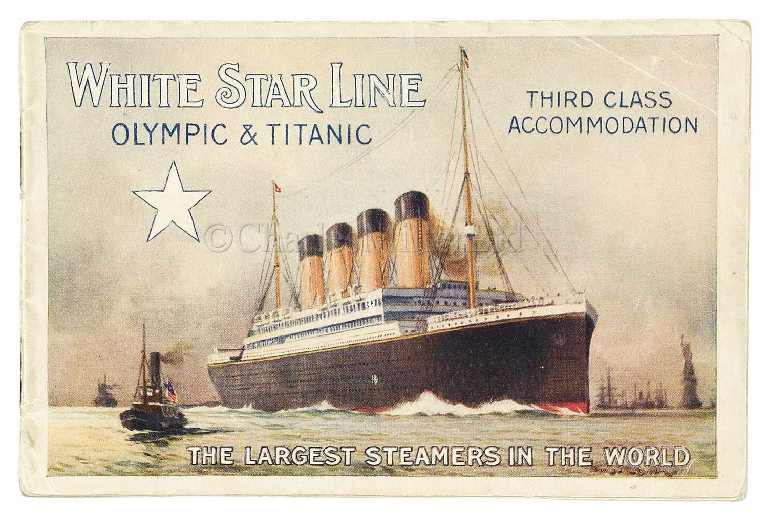 White Star Line RMS Titanic Third Class Baggage Sticker 1912 