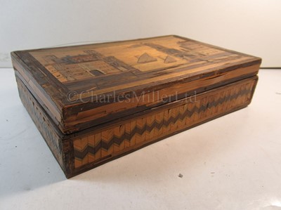 Lot 166 - AN EARLY 19TH CENTURY NAPOLEONIC PRISONER-OF-WAR STRAW WORK JEWELLERY BOX