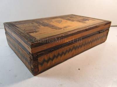 Lot 166 - AN EARLY 19TH CENTURY NAPOLEONIC PRISONER-OF-WAR STRAW WORK JEWELLERY BOX