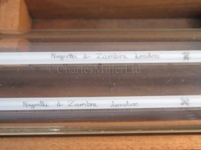 Lot 311 - AN ASSMANN TYPE WET/DRY BULB HYGROMETER, NEGRETTI & ZAMBRA, LONDON, CIRCA 1930; and another
