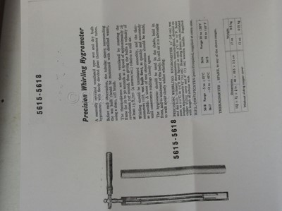 Lot 311 - AN ASSMANN TYPE WET/DRY BULB HYGROMETER, NEGRETTI & ZAMBRA, LONDON, CIRCA 1930; and another