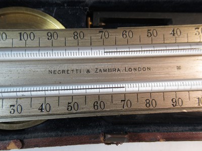 Lot 316 - A POCKET HYGROMETER BY NEGRETTI & ZAMBRA, LONDON, CIRCA 1890