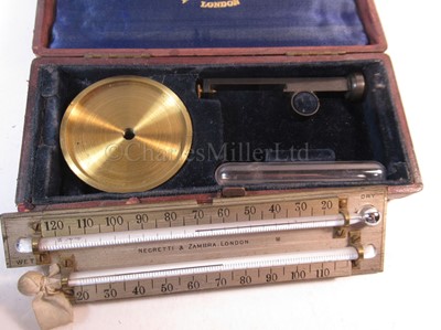 Lot 316 - A POCKET HYGROMETER BY NEGRETTI & ZAMBRA, LONDON, CIRCA 1890