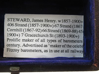 Lot 245 - A GUNNER'S LEVEL BY J.H. STEWARD, LONDON, CIRCA 1890