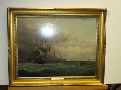 Lot 82 - JOSEPH WALTER (BRITISH, 1783–1856): Ships of the Royal Navy off Portsmouth