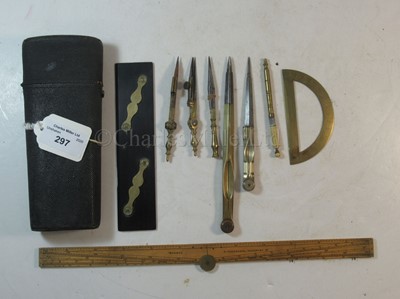 Lot 297 - A DRAWING SET ETUI BY THOMAS RUBERGALL, LONDON, CIRCA 1850