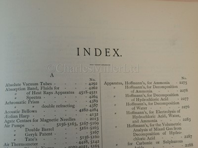 Lot 321 - 'PHYSICAL APPARATUS': price list issued by Baird & Tatlock and 4 others