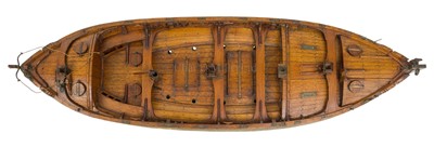 Lot 12 - AN HISTORICALLY INTERESTING LUGGER LIFEBOAT MODEL BUILT BY H. TWYMAN FOR THE INTERNATIONAL EXHIBITION, LONDON, 1862