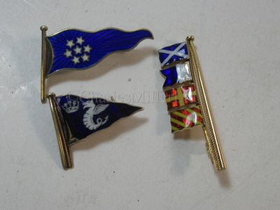 Lot 199 - A SIGNAL HOIST BROOCH BY BENZIE OF COWES, CIRCA 1935 and two others