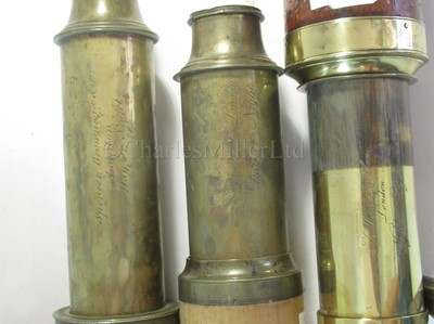 Lot 273 - THREE 19TH CENTURY MARINE TELESCOPES; and another
