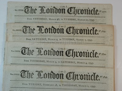 Lot 56 - THE LONDON CHRONICLE: ACCOUNTS OF THE BATTLE OF CAPE ST. VINCENT, 1797