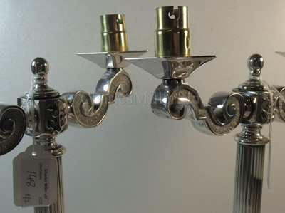 Lot 148 - A PAIR OF ADMIRALTY WARD ROOM ELECTRIC CANDELABRA, 20TH CENTURY