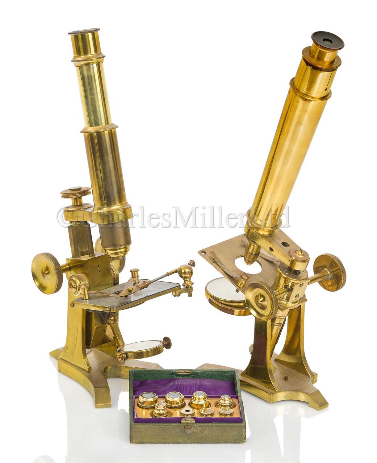 Lot 287 - A MONOCULAR MICROSCOPE BY M. PILLISCHER,