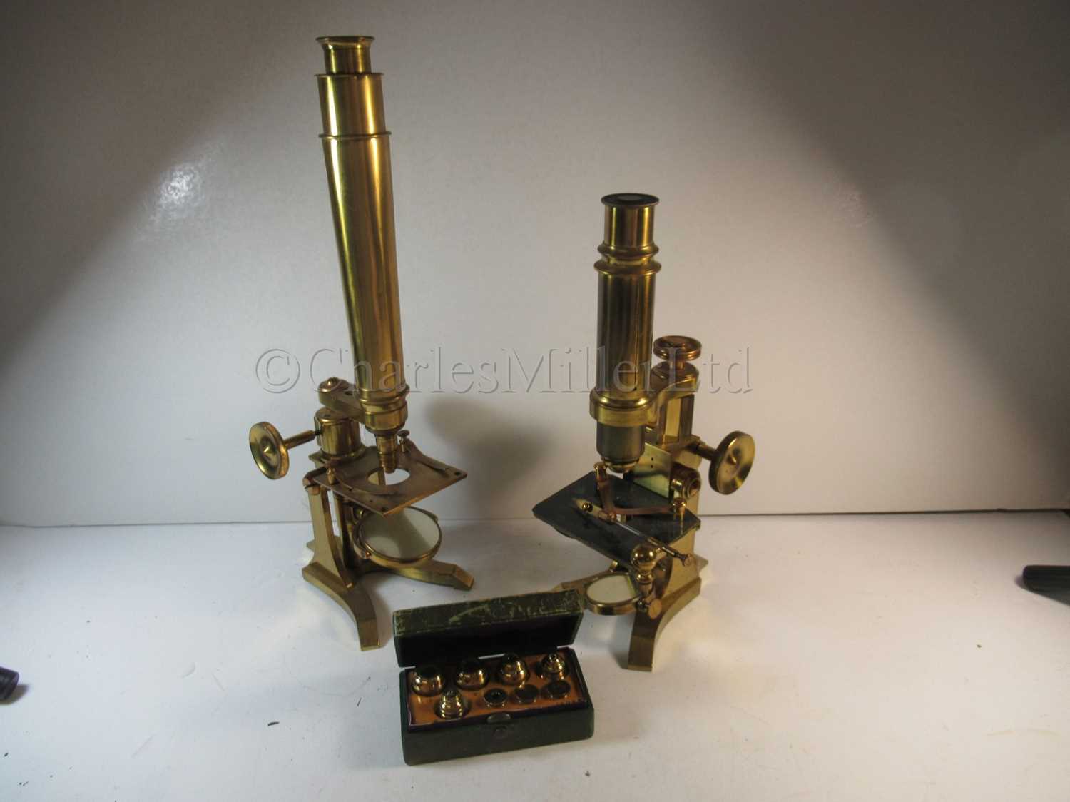 Lot 287 - A MONOCULAR MICROSCOPE BY M. PILLISCHER,