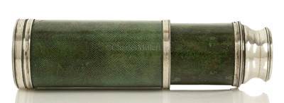 Lot 263 - A FINE 1¼IN. SILVER-MOUNTED SHAGREEN POCKET TELESCOPE BY ÉTIENNE-FRANÇOIS GEORGE, CIRCA 1750