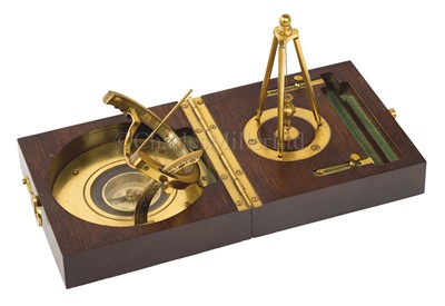 Lot 244 - A LATE 19TH CENTURY POCKET COMPASS SUNDIAL