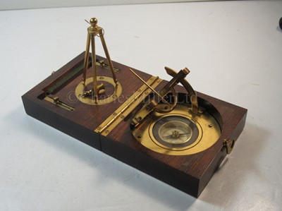 Lot 244 - A LATE 19TH CENTURY POCKET COMPASS SUNDIAL