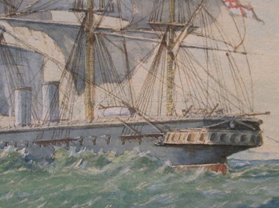 Lot 89 - FOLLOWER OF OSWALD WALTERS BRIERLY (BRITISH, 1817-1894): A British squadron off Gibraltar