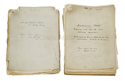 Lot 121 - AN ARCHIVE OF DOCUMENTS REGARDING THE LOSS AND SALVAGE OF H.M. SUBMARINE 'THETIS', JUNE 1939