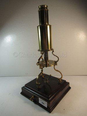 Lot 285 - A CULPEPER-TYPE MICROSCOPE BY E.J. ELLIOTT, LONDON, 19TH CENTURY