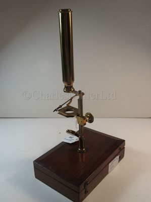 Lot 286 - A BOTANIST'S MONOCULAR MICROSCOPE, CIRCA 1850; and another