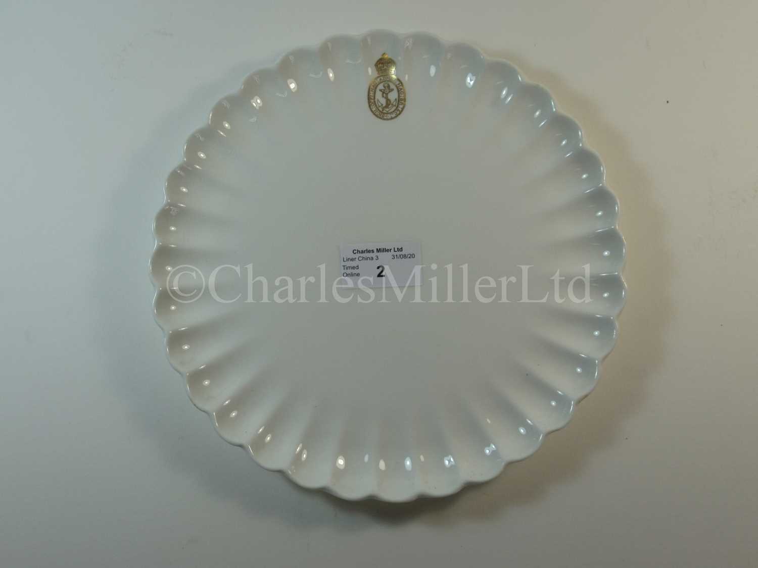 Lot 2 - An Admiralty scalloped side plate