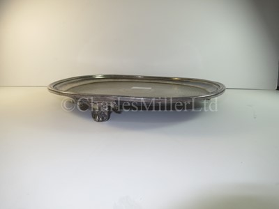 Lot 6 - An Anchor Line plated serving tray, with three feet