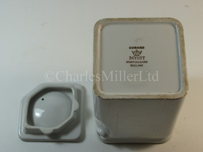 Lot 47 - A Cunard cube tea pot
