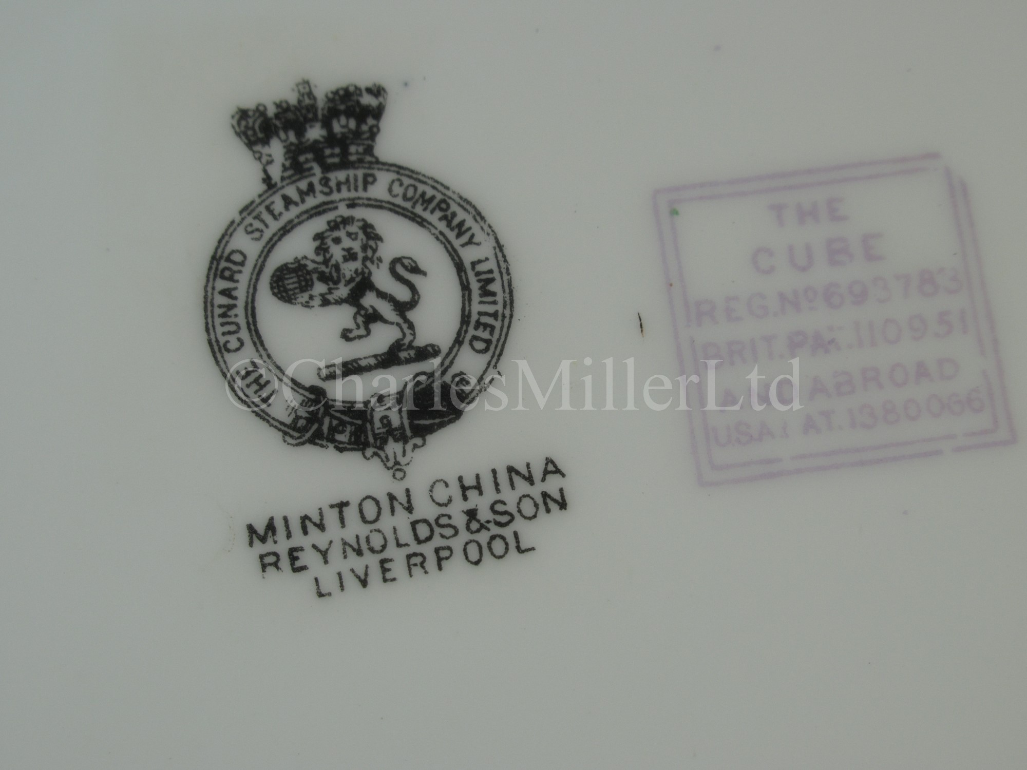 Lot 50 - A Cunard Steam Ship Company Limited cube tea