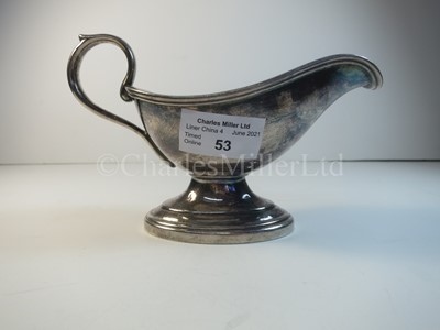 Lot 53 - A German Africa Line plated sauce boat