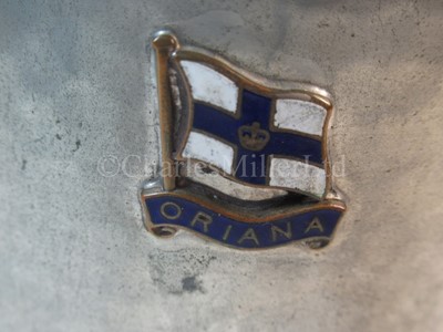 Lot 82 - An Orient Steam Navigation Company souvenir pewter tankard, from 'Oriana'