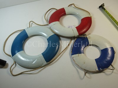 Lot 90 - A P&O Line set of three souvenir life belts, from 'Chusan', 'Iberia', 'Canberra'