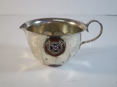 Lot 109 - A Union Castle Line souvenir plated milk jug, from R.M.S. 'Balmoral Castle'