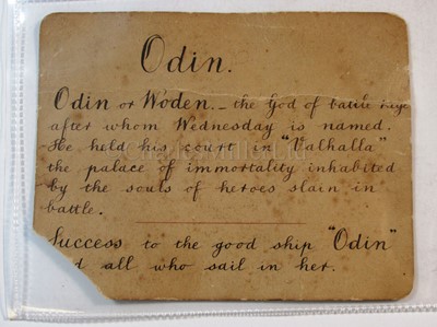 Lot 187 - THE LAUNCHING CASKET FOR H.M.S. ODIN, 1901