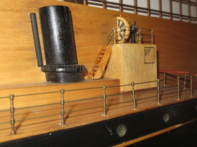 Lot 71 - A BUILDER'S HALF-BLOCK MODEL FOR THE S.S NUEVO ACUNA, BUILT BY H. MCINTYRE & CO., PAISLEY, 1885
