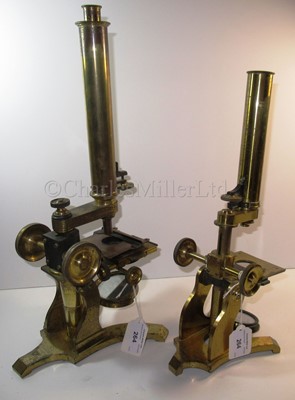 Lot 264 - A MONOCULAR MICROSCOPE BY J. SALMON, LONDON, CIRCA 1870