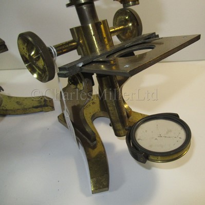 Lot 264 - A MONOCULAR MICROSCOPE BY J. SALMON, LONDON, CIRCA 1870