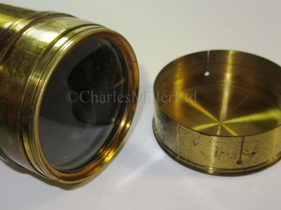 Lot 251 - A GOOD 2¼IN. LEATHER AND BRASS MARINE TELESCOPE BY NEGRETTI & ZAMBRA, LONDON, CIRCA 1890